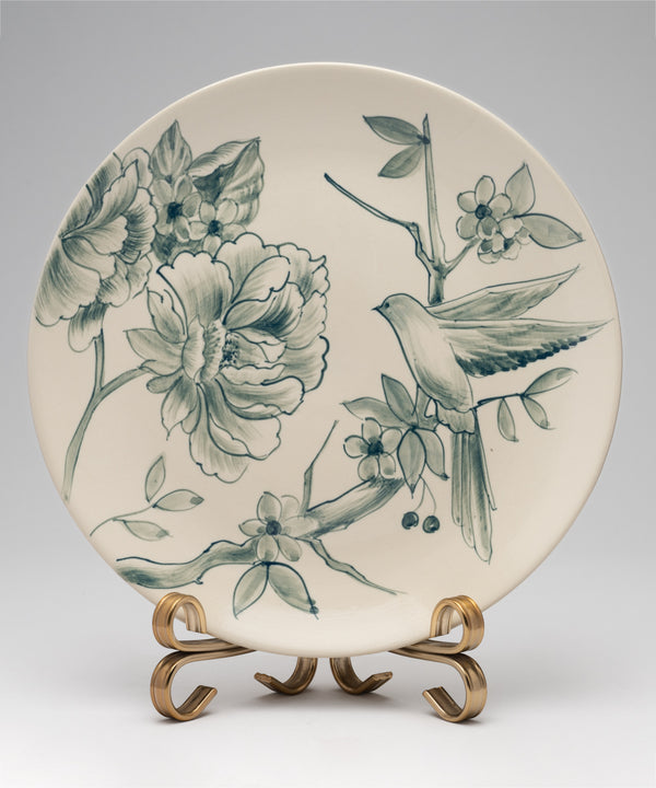 HAND PAINTED BOTANICAL DINNER PLATE