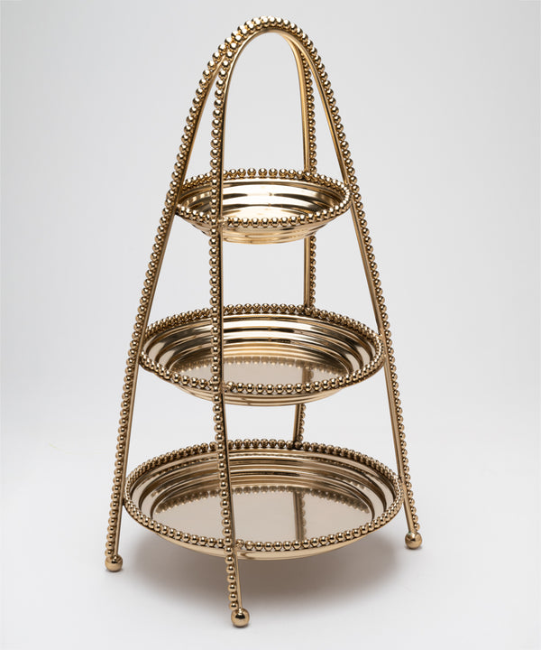 BEADED SERVER,3 TIER
